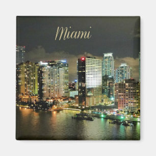 Íman Miami Skyline à noite
