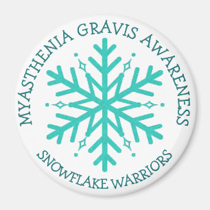 Íman Miastenia Gravis Snowflake Warrior Magnet