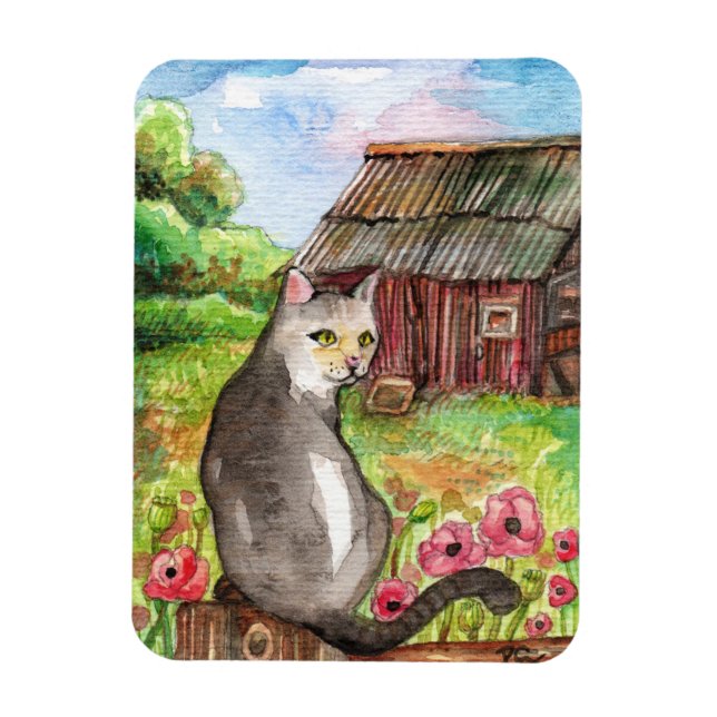 Íman Miau no celeiro (Vertical)