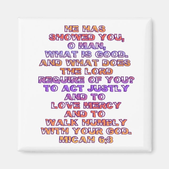 Íman Micah 6:8 (Frente)