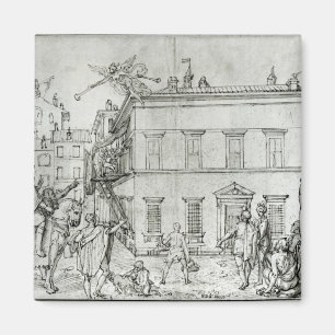 Íman Michelangelo a cavalo, visitando um artista