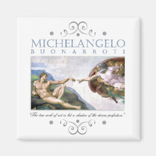 Íman Michelangelo Criação de Homem de Pintura com Cit