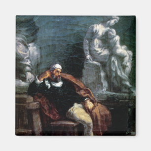 Íman Michelangelo em seu Studio