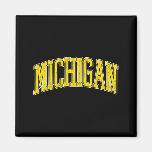 Íman Michigan Antigo Design de Esportes Universitários