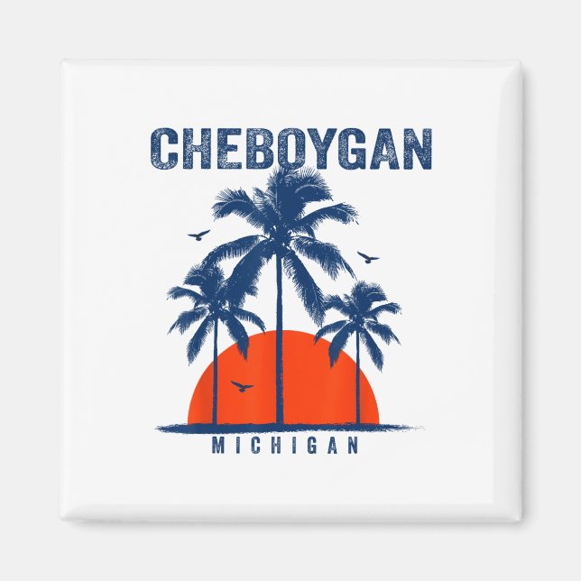 Íman Michigan Cheboygan Oceano Surfe Surfismo  (Frente)