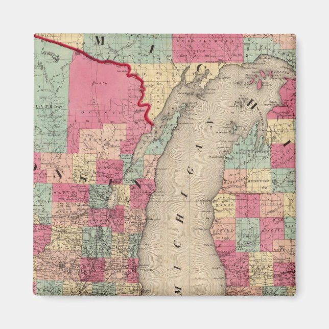 Íman Michigan e Wisconsin (Frente)