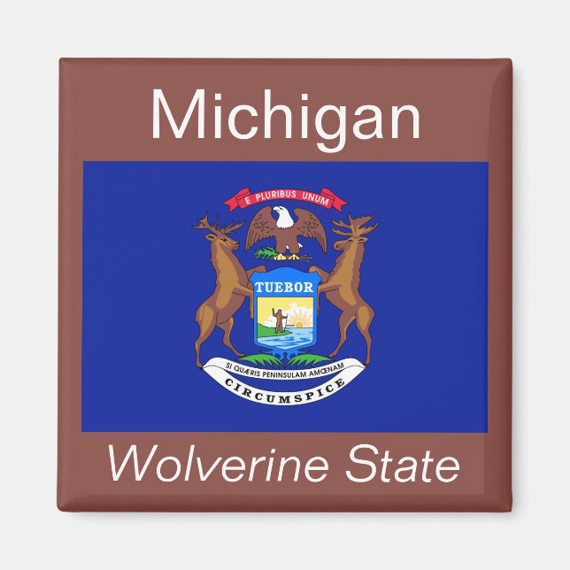 Íman Michigan Flag Magnet (Frente)