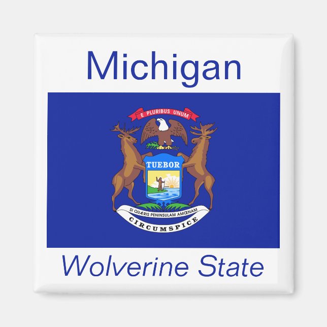 Íman Michigan Flag Magnet (Frente)