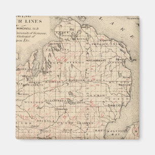 Íman Michigan mostrando linhas de contorno