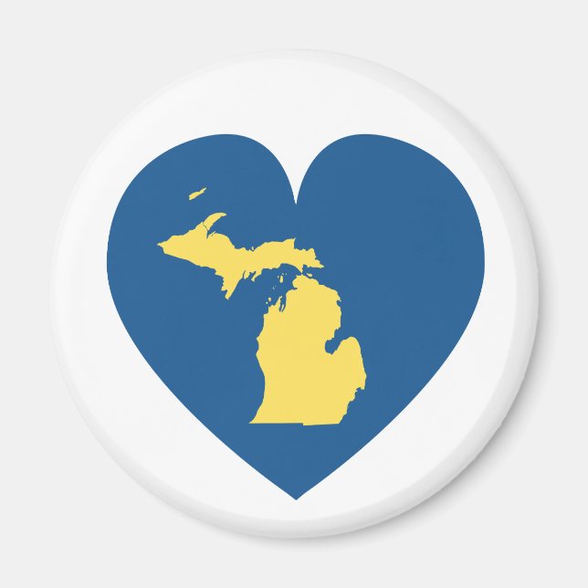 Íman Michigan no Heart Magnet (Frente)