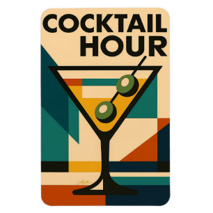 Íman Mid Century Modern Bauhaus Cocktail Hour Martini