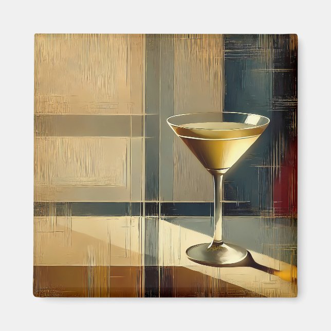 Íman Mid Century Modern Martini in a Moonbeam (Frente)