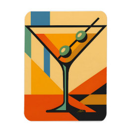 Íman Mid Century Modern Sunrise Bauhaus Martini