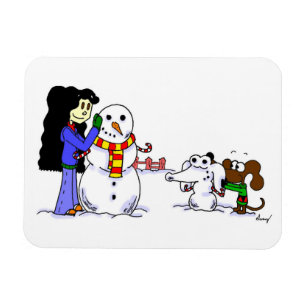 Íman Midge Snowman - Imagem de Fotografias Flexível - P