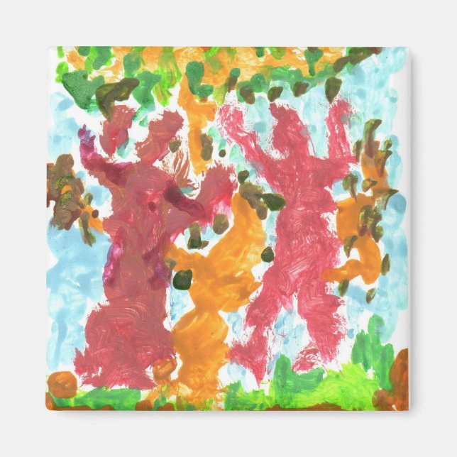 Íman Mídia de dançarinos vermelhos (Frente)