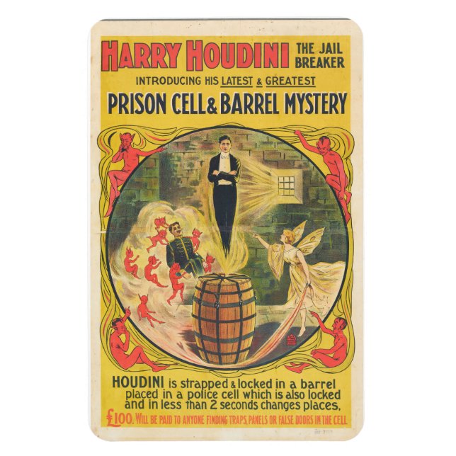 Íman Mídia de Fuga da Célula da Prisão de Houdini (Vertical)