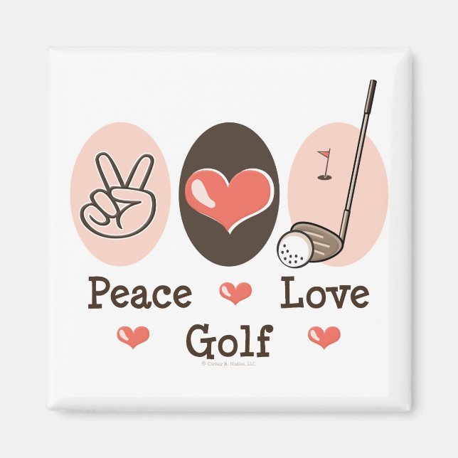 Íman Mídia de Golfe de Amor pela Paz (Frente)