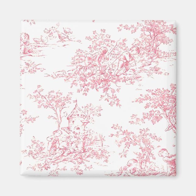 Íman Mídia de Toille Rosa Bebê (Frente)