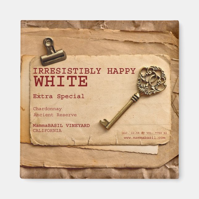 Íman Mídia de vinho branco irresistível! (Frente)