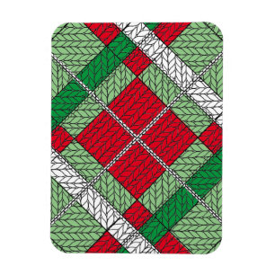 Íman Mídia flexível 3x4 do KNIT ARGYLE HOLIDAY