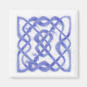 Íman Mídia quadrada do KNOT CELÉTICO VIOLET