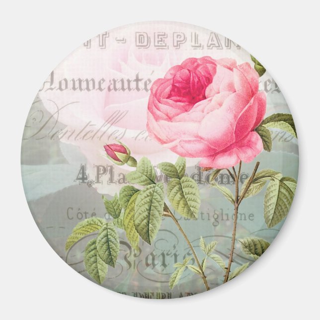 Íman Mídia Rosa de Ênfase francesa arredondada (Frente)