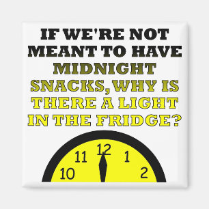 Íman Midnight Snacks Fridge Light Funny Magnet