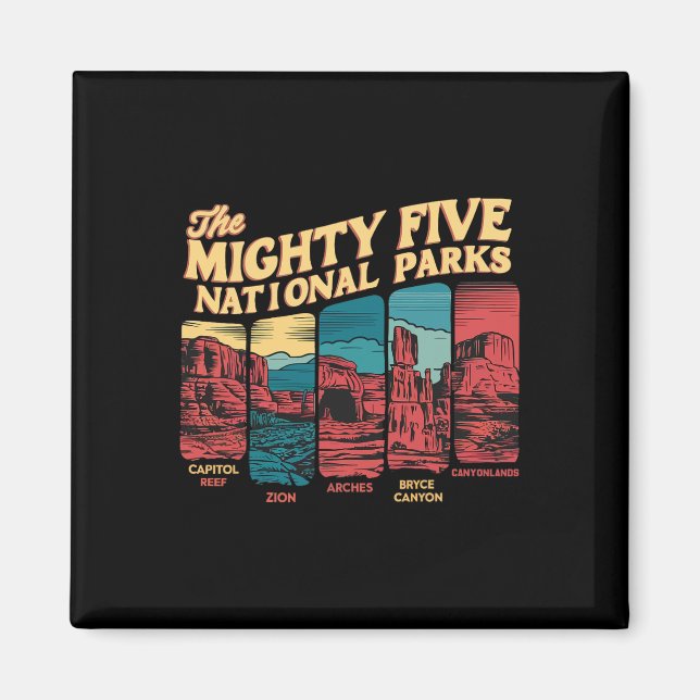 Íman Mighty Five Big 5 Parques Nacionais Caminhando Aca (Frente)