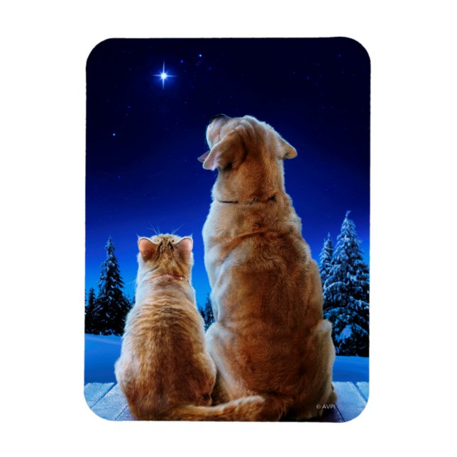 Íman Milagre de Natal de Gato e Cão (Vertical)