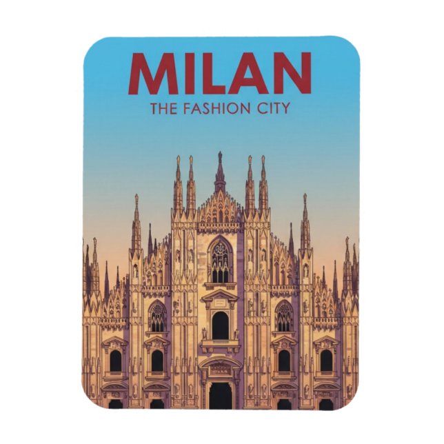 Íman Milan Duomo Marca de Bagagem (Vertical)