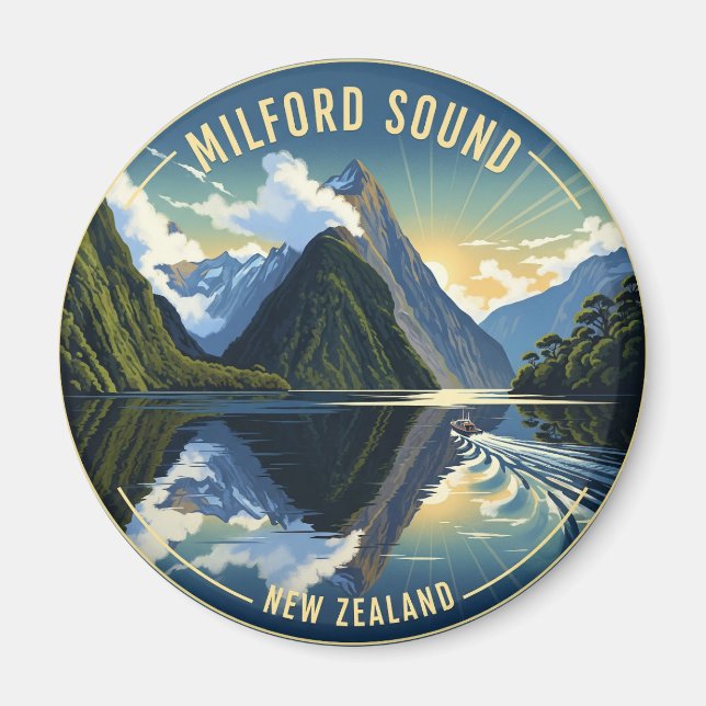Íman Milford Sound Nova Zelândia (Frente)