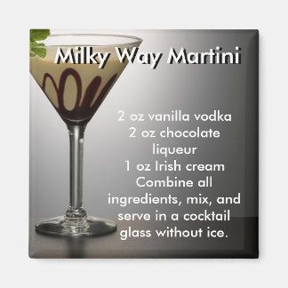 ÍMAN MILKY WAY MARTINI RECIPE MAGNET