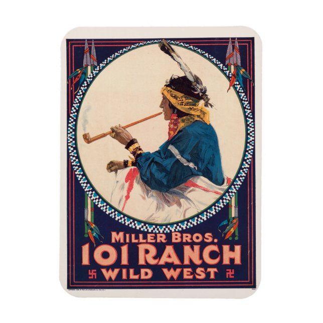 Íman Miller Bros. 101 Ranch, Poster de Circo Oeste Selv (Vertical)