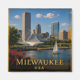 Íman Milwaukee Wisconsin Cervejaria Lago Michigan