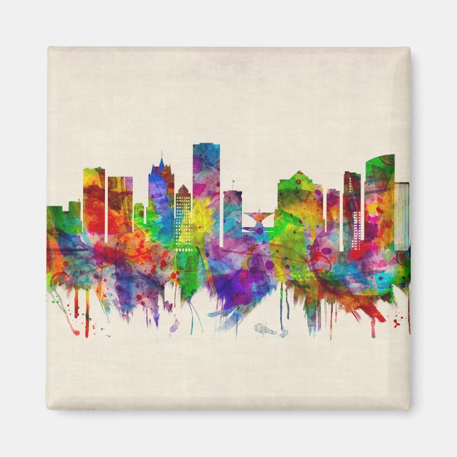 Íman Milwaukee Wisconsin skyline (Frente)