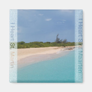Íman Mim coração Sint Maarten - cena da praia de St
