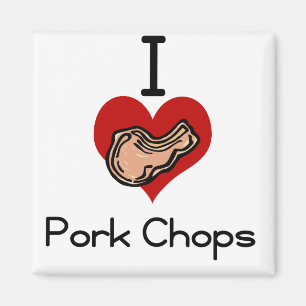 Íman Mim costeleta de carne de porco do amor-coração