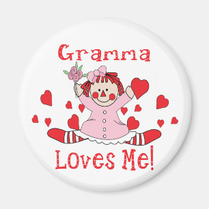 Íman Mim do amor de Gramma boneca de pano