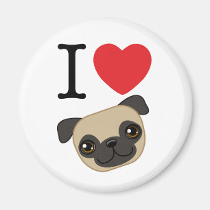 Íman Mim Pugs da jovem corça do coração