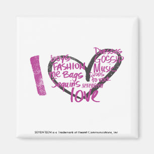 Íman Mim roxo dos grafites do coração