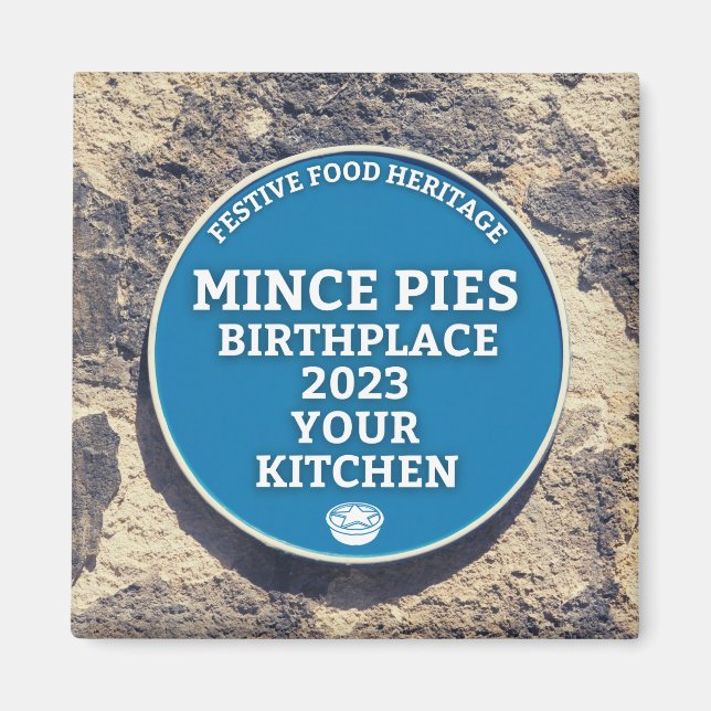 Íman Mince Pies Birthplace - Placa Azul (Frente)