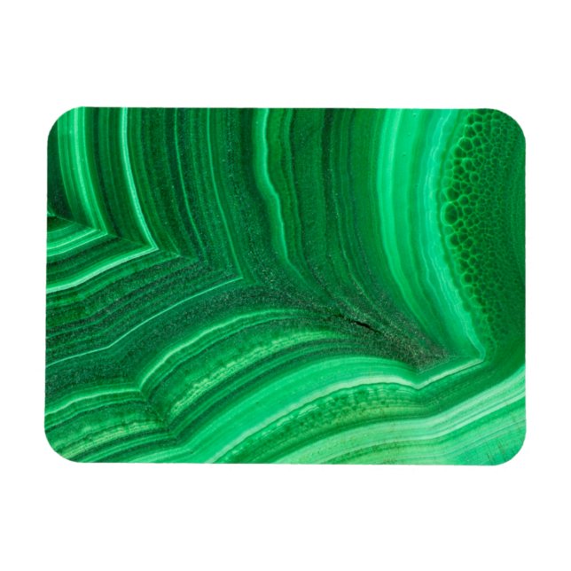 Íman Mineral de Malaquita verde brilhante (Horizontal)