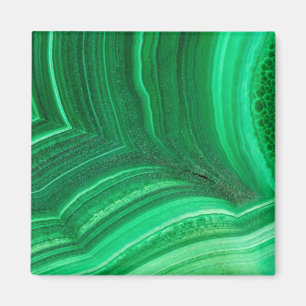 Íman Mineral de Malaquita verde brilhante