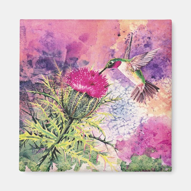 Íman Mingbird Roxo Thiste Magnet (Frente)