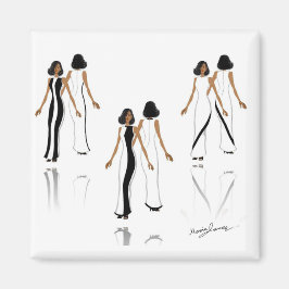 Íman Minha Arte da Moda - Magneta Quadrada