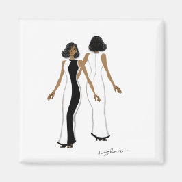 Íman Minha Arte da Moda - Magneta Quadrada