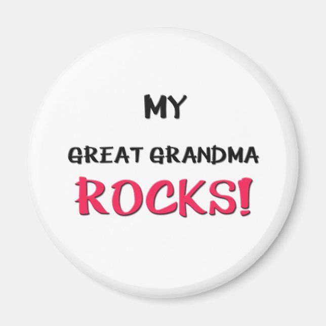 Íman Minha avó Excelente Rocks (Frente)