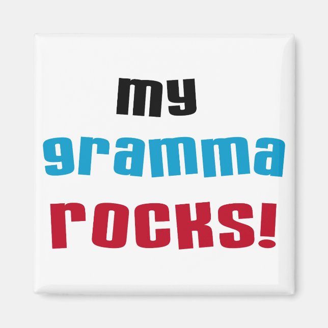 Íman Minha avó Rocks T-shirts e presentes (Frente)