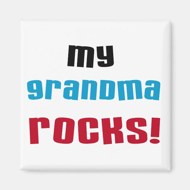 Íman Minha avó Rocks T-shirts e presentes (Frente)