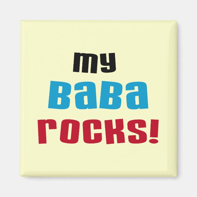 Íman Minha Baba Rocks T-shirts e presentes (Frente)
